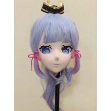 (KMC01)Customize Character High Quality Female/Girl Resin Half Head Cosplay Japanese Anime Game Role Play 'Ayaka' Kigurumi Mask Special Offer!!